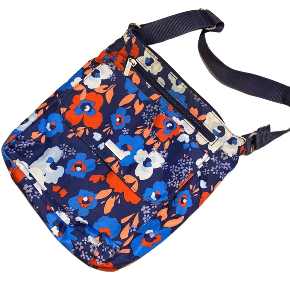 Like New Baggallini Cross Body Navy Floral